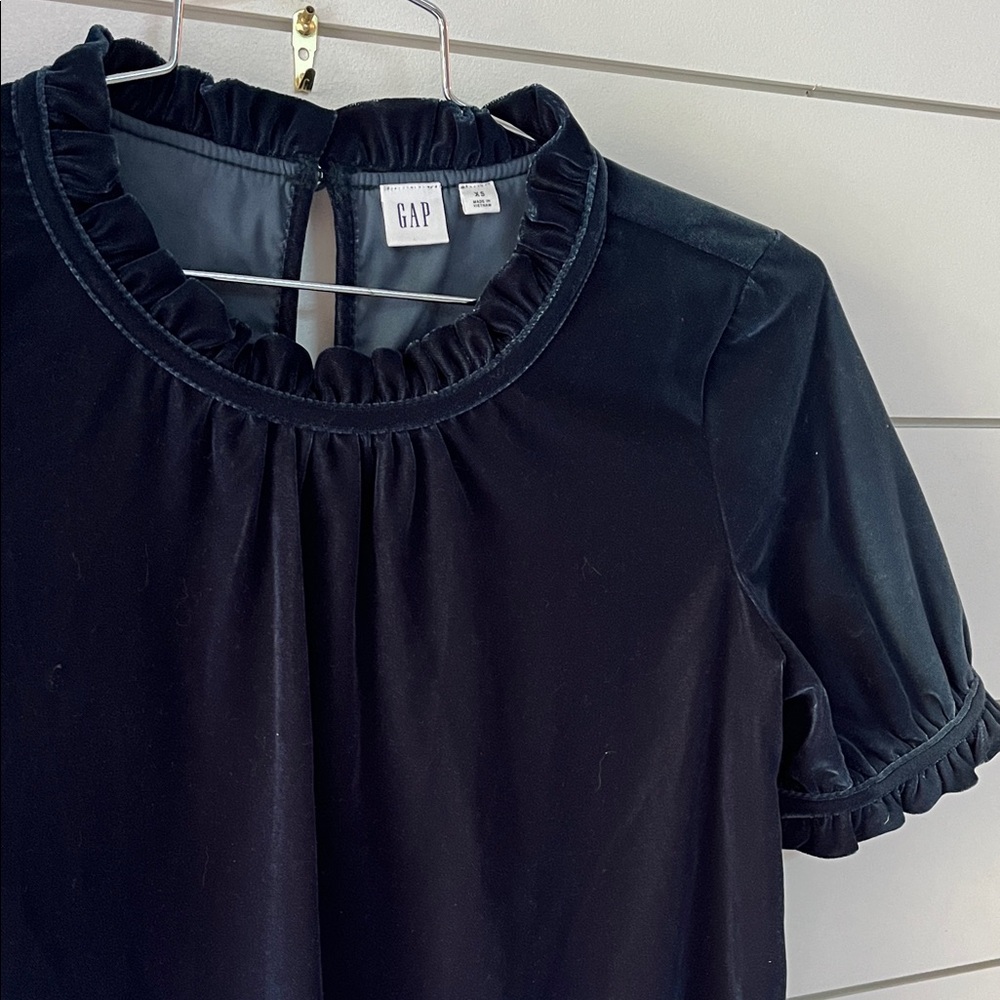 GAP Midnight Blue Velvet Top